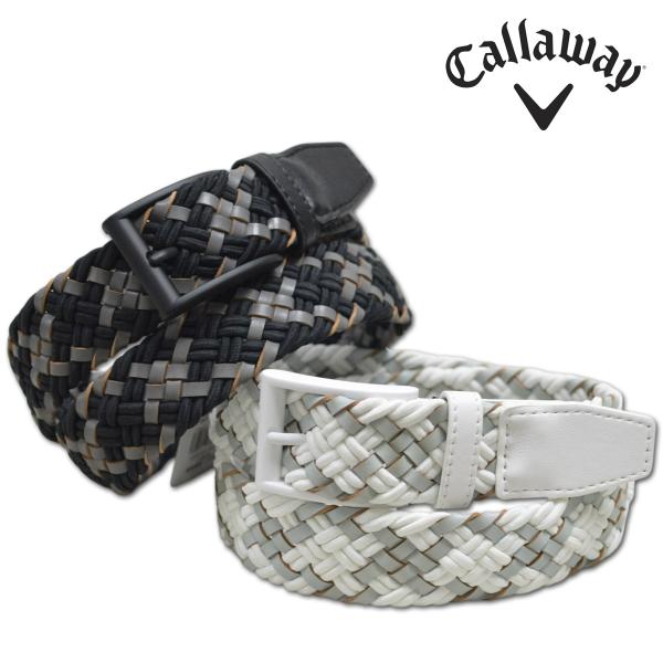 キャロウェイ ベルト ゴムメッシュベルト ベルト ゴルフ ゴルフウェア callaway メンズ 黒 白 c26292103