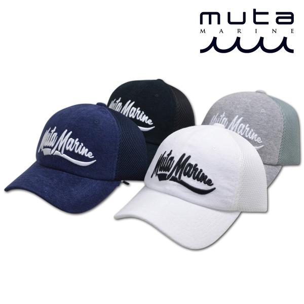 muta キャップ帽子 パイル メッシュキャップ ムータ マリン marine ゴルフウェア メンズ 黒 白 グレー 紺 mmav622233