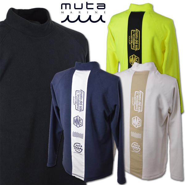 muta 長袖ハイネックシャツ メンズ ムータ マリン ゴルフ ゴルフウェア marine golf 秋冬用 白 黒 紺 イエロー M L LL mmmk443180