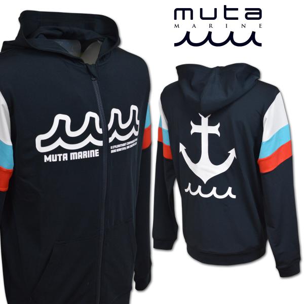 muta ラッシュガード ラッシュブルゾン メンズ 春夏用 紺 M L LL  ムータ マリン marine mmtk435079
