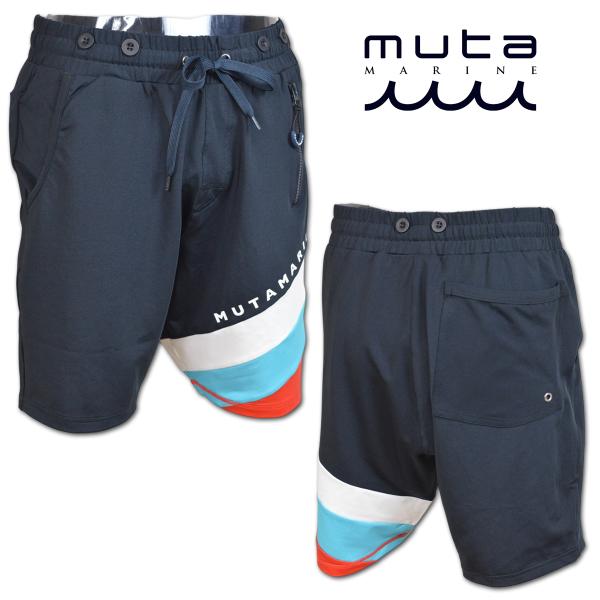 muta ラッシュショートパンツ ラッシュガード メンズ 春夏用 紺 M L LL ムータ マリン marine mmtk437054