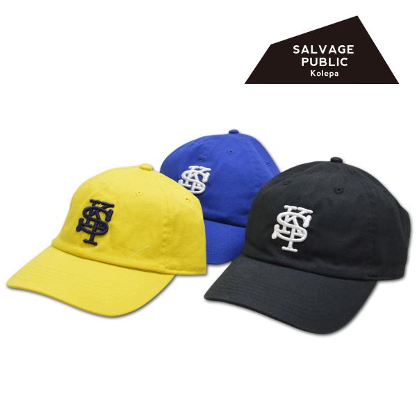 サルベージパブリックコレパ キャップ帽子 カーブキャップ ゴルフ ゴルフウェア 6 PANEL CAP SPK MONOGRAM メンズ 黒 ブルー イエロー svka6007