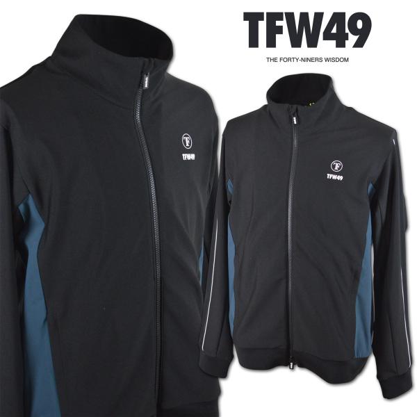メンズウェア TFW49 SPORTY TRACK JACKET T042520003 TFW49 ブルゾン ゴルフウェア メンズ セットアップ 秋冬用 黒 M L LL