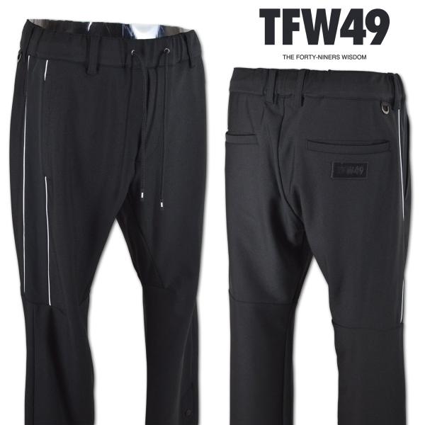 TFW49 パンツ ゴルフウェア セットアップ 秋冬用 黒 M L LL SPORTY TRACK PANTS t072520015