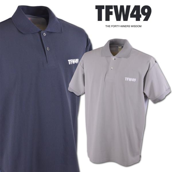 TFW49　タグ付き　ポロシャツ　Lサイズ TFW49 - LINE SLEEVE POLO | ポロシャツ | チャコール×チャコール