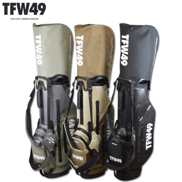 【未使用品】 TFW49 キャディバッグ  黒 マット調 TFW49 キャディバッグ ゴルフバッグ 9インチ LEATER CADDIE BAG