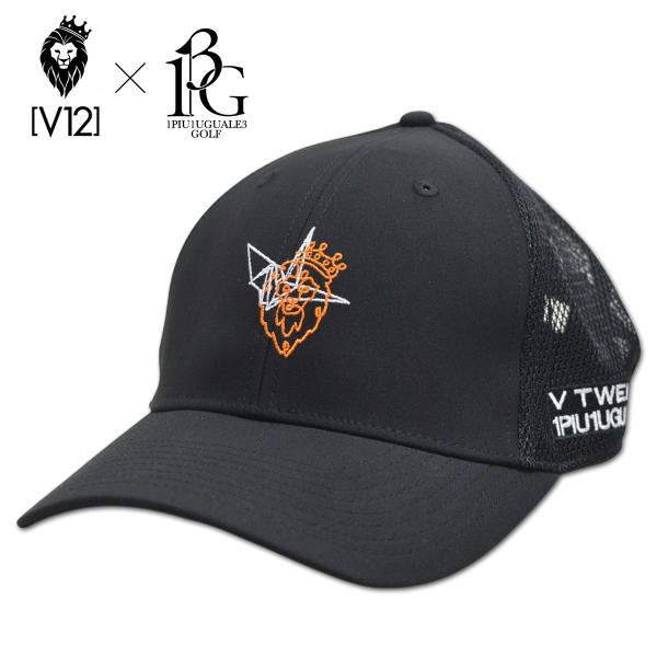 V12 キャップ帽子 ゴルフ ゴルフウェア V12113 DUAL CAP 1PIU1UGUALE3 ウノピュウ メンズ レディース 黒 v122611cp16