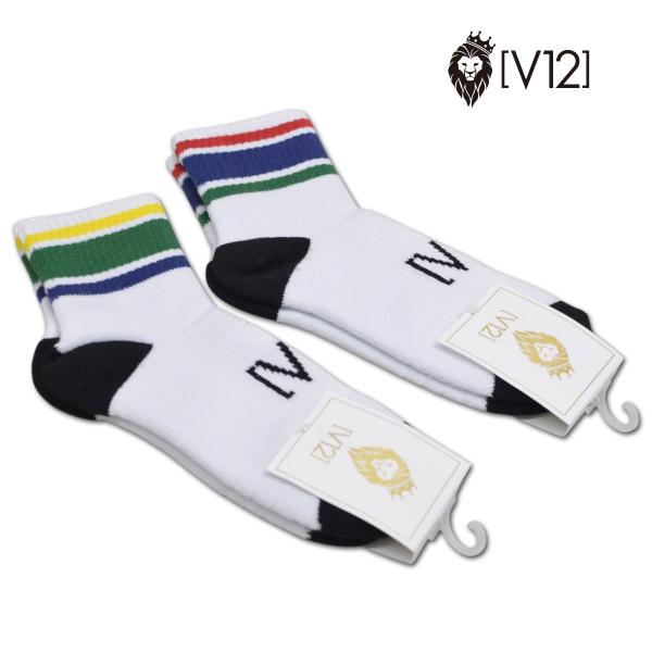V12 ソックス 靴下 ゴルフ ゴルフウェア COLOR MID SOCKS メンズ ブルー グリーン v122620ac02