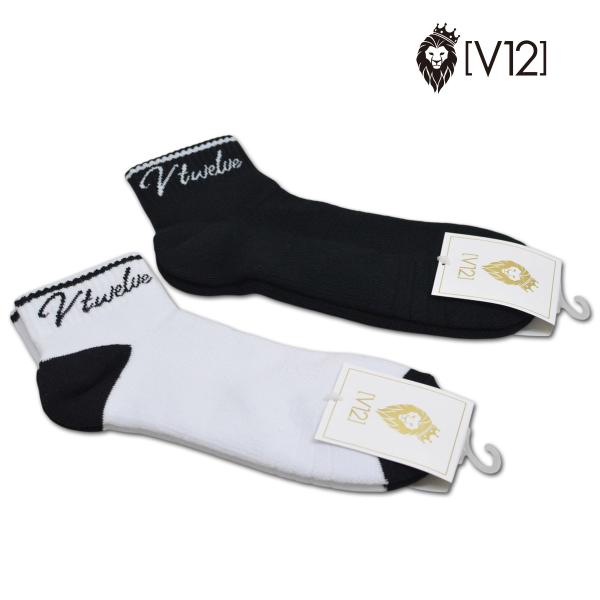 V12 ソックス 靴下 ゴルフ ゴルフウェア HICKY SOCKS メンズ 黒 白 v122620ac03