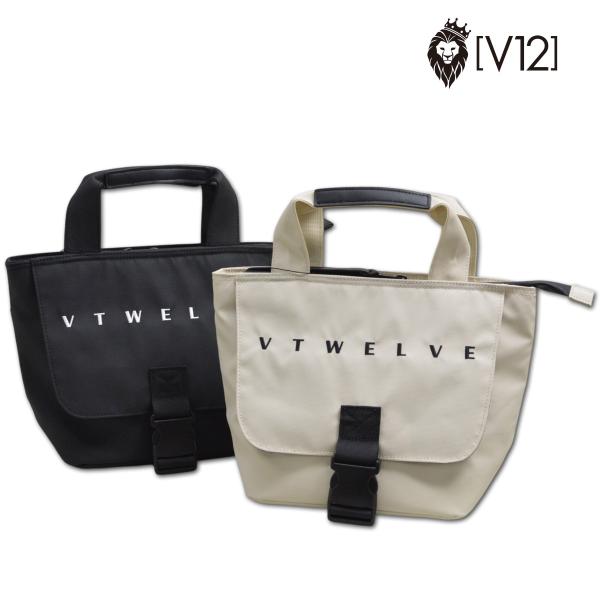 V12 カートバッグ ラウンドバッグ FLAP CART BAG 黒 ベージュ ヴィトゥエルヴ ゴルフ メンズ レディース v122620bg01