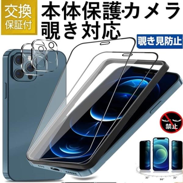 4) iphone 全機種 保護カバー カメラレンズ のぞき見防止 透明 ガラスフィルム 覗き見防止 カメラカバー　