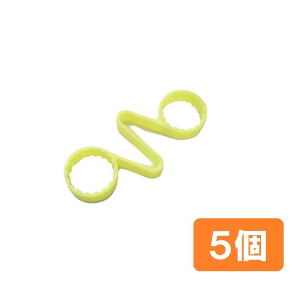 CLY-33-5チェックリンクISO33mmナット用【5個入】カラー：蛍光イエロー連結式ナット回転指示インジケーターホイールナットの緩み一目瞭然！締め付けが弱いとナットが回転しインジケーターが変形。●装着前1.トルクレンチなどを使用してホイ...