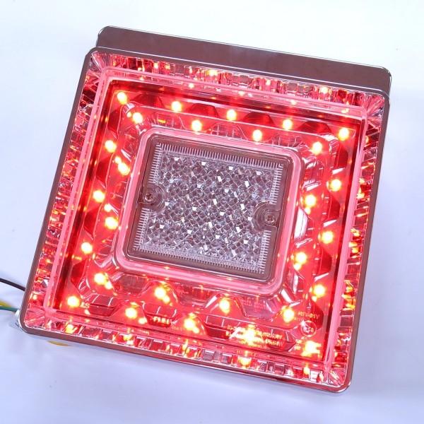 9249061d JB角型LEDテールランプ単体 クリアレンズ LED赤/センター無 