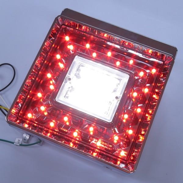 9249062d JB角型LEDテールランプ単体 クリアレンズ LED赤/LEDホワイト