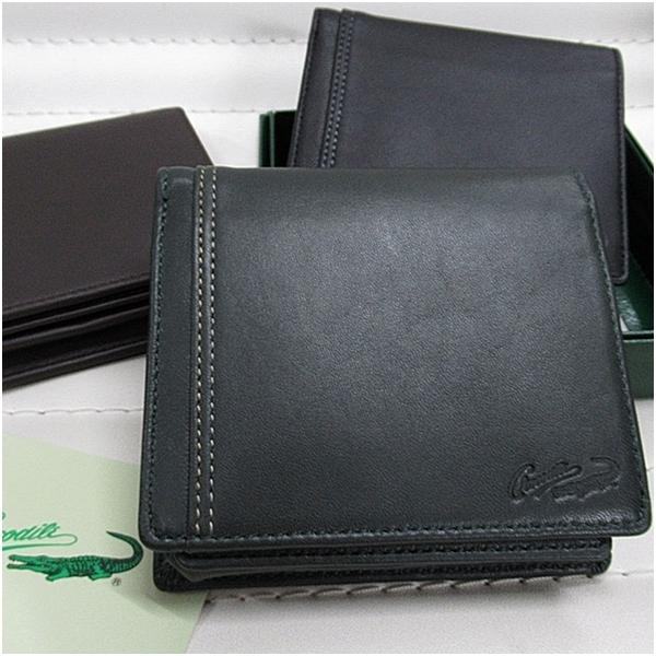 クロコダイル ウォレット CROCODILE 二つ折りボックス型小銭入れ付き