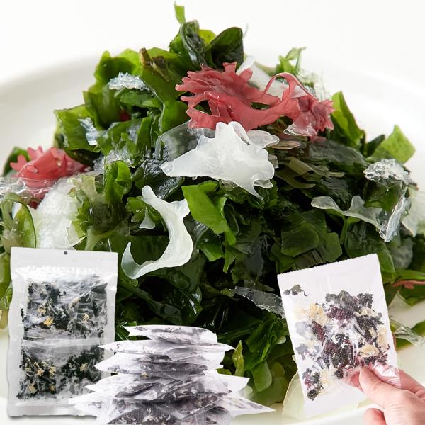 商品管理番号 SM00010894■商品名：糸寒天・白きくらげ入り　ふえる海藻■名称：海藻サラダ■原材料名：わかめ（中国産）、青つのまた、赤つのまた、糸寒天、白きくらげ■内容量：5g×30包■賞味期限：製造日より常温1年（約4か月〜1年弱賞...