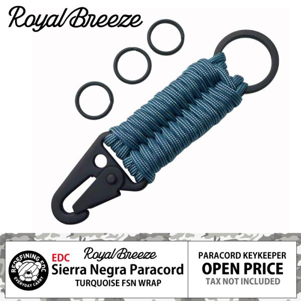 【商品名/Title】Royal Breeze Sierra Negra Paracord Turquoise Federal Standard Navy Fat Wrap 【説明/Description】日本製ダールブラックの真鍮メッキ金...