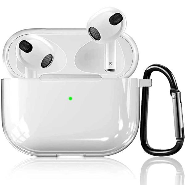 AirPods (第3世代) 用 クリアケース / 透明 TPU素材 ケース カバー 耐衝撃 耐久性 防水 滑り止め 衝撃吸収 装着したまま充電可能 エアーポッズ エアポッズ