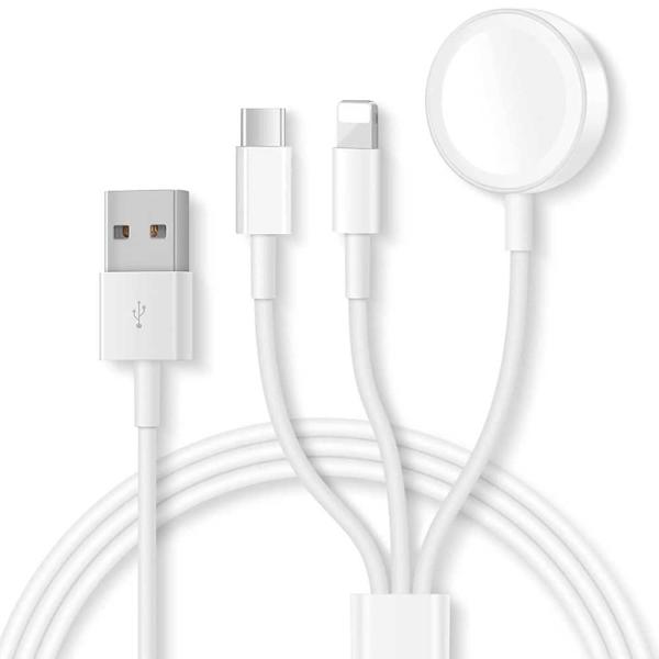 アップルウォッチ  Apple Watch / 3in1 / 8Pin / USB-Cケーブル(1.2m) 磁気充電ケーブル / USB-A電源 / Type-C  / 8Pin / Apple Watch充電