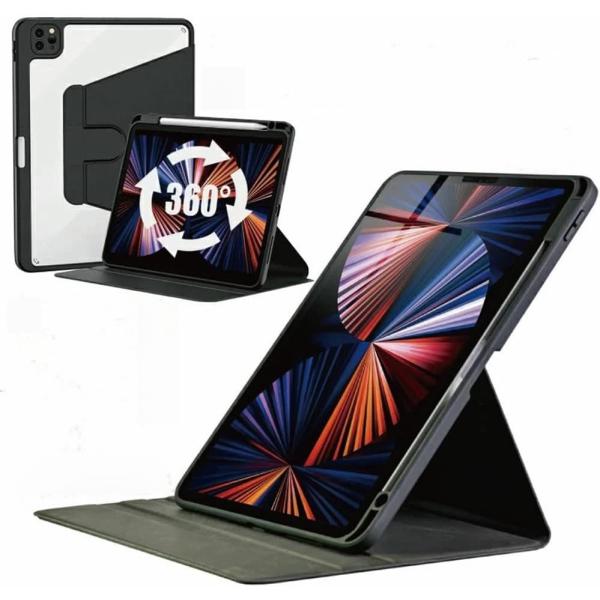 6カラー アイパッド iPad A16 / 第10世代 用 ケース 360度回転スタンド 2段階角度調整 縦置き横置き自由自在 ペン収納 オートスリープ TPUフレーム