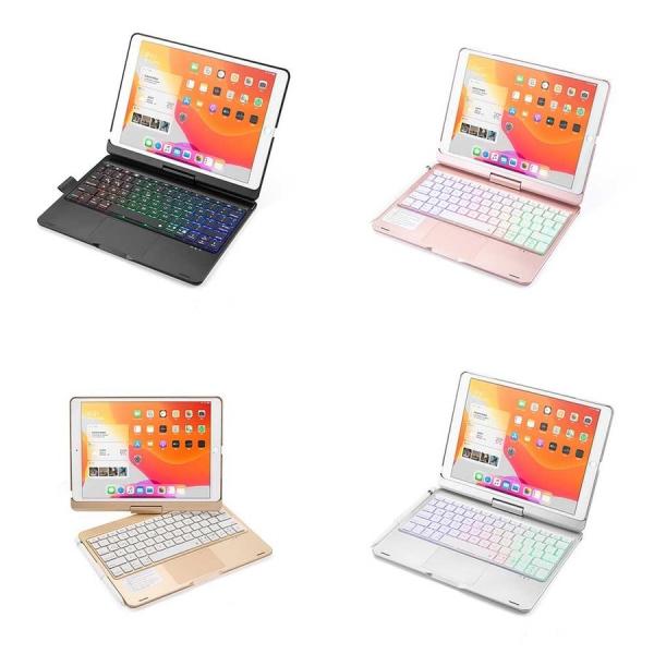 �A�C�p�b�h iPad (10.2)�E Air3(10.5) �EPro(10.5)���p  �^�b�`�p�b�h �L�[�{�[�h �P�[�X�@360�x��]�J�o�[ 7�FLED�o�b�N���C�g �g���b�N�p�b�g�@��������