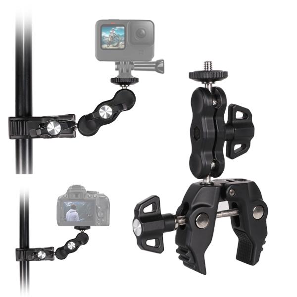 スーパークランプ ボールヘッドアーム 360度回転 1/4インチネジ 偏向