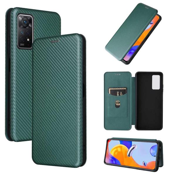 Redmi Note 11 Pro 5G レドミ ノート 11プロ ケース 手帳型ケース カーボンデザイン 炭素繊維カバー TPU 保護バンパー 財布型 マグネット式 カード収納 落下防止
