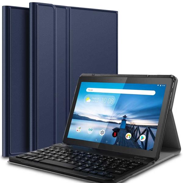 4�J���[/ 10.1�C���` / Lenovo Tab M10 (TB-X605F/L) / Lenovo Tab B10 (TB-X505F) / NEC LAVIE Tab E (PC-TE410JAW) �L�[�{�[�h�t�P�[�X US�z�� ���ȓ��͑Ή�
