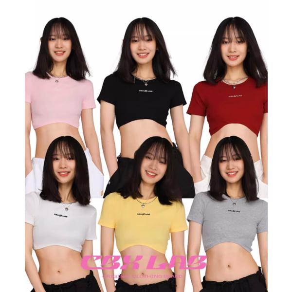 【CBX LAB】トップス 半袖 tシャツ ダンス ブラック フィットネス レッド ブラック ホワイト グレー ピンク イエロー 衣装 レディース ダンスウェア