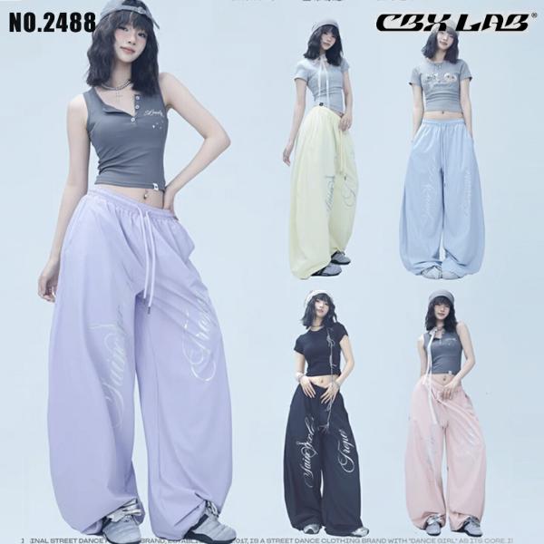【CBX LAB】パンツ レディース 軽量 イージーパンツ ダンス ブルー ブラック 秋 春 夏  ピンク イエロー ブラック ライトブルー パープル 練習着  ヒップホップ