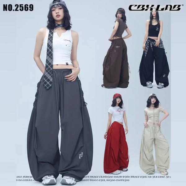 【CBX LAB】ワイドパンツ レディース ダンス 薄手 練習着 薄手 軽い 冷感 夏