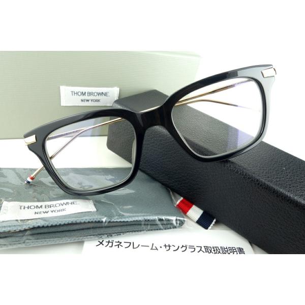 THOM BROWNE/トムブラウンTB-701-A 49sizeBLACK/GOLD メガネフレーム