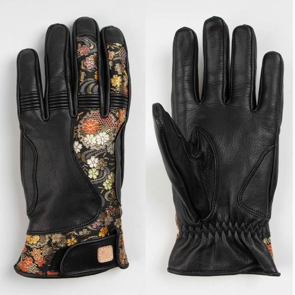 DEGNER（デグナー） XLサイズ 花山 レザー金襴グローブ TG-101K 流水
