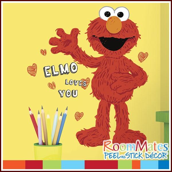壁紙 シール ウォールステッカー Sesame Street Elmo Loves You Giant セサミストリート エルモラブズユー ルームメイツ 正規販売店 Rmk1867gm Echizen Galo 通販 Yahoo ショッピング