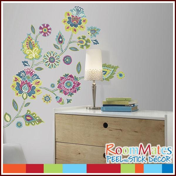 壁紙 シール ウォールステッカー Boho Floral Giant ボーホー フローラル ジャイアント ルームメイツ 正規販売店 Rmk2468gm Echizen Galo 通販 Yahoo ショッピング
