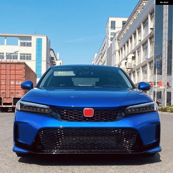 並行輸入品 ホンダ シビック 11代目 ハッチバック 専用 2022 - 23 2024 タイプR スタイル フロント グリル レーシング メッシュ グリッド アッパー バンパー フ