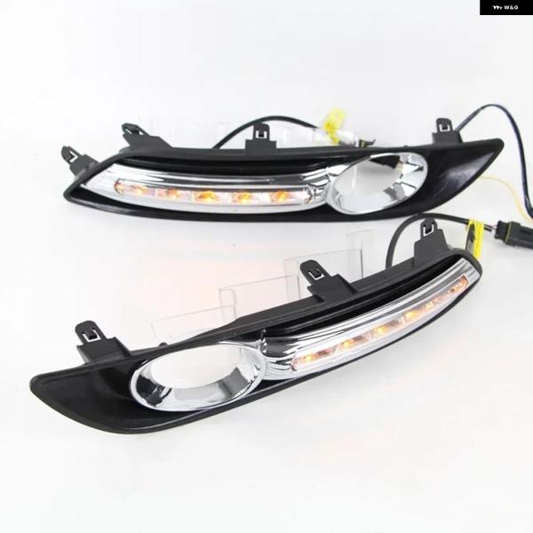 並行輸入品 日産 セントラ 2012 - 2015 LED デイタイム ランニングライト 黄色ウインカー夜間点灯青色 ランニング ヘッドランプ 自動運転ランプ