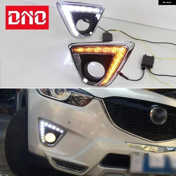 並行輸入品 マツダ CX-5 2012 - 2014 LED DRL 12V デイライト ウィンカー デイタイム ランニング ヘッドランプ オート ドライビング