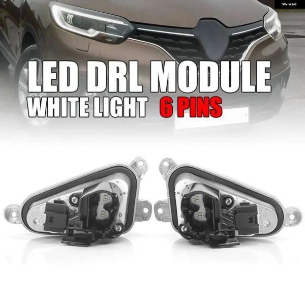 並行輸入品 ルノー カジャー 2015 - 18 DRL LED デイタイム モジュール ランプ ホワイト 196.235-01 196.235-02 1962