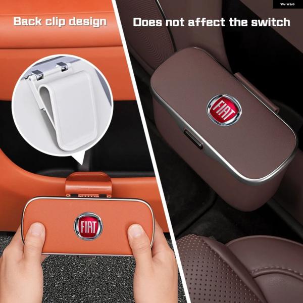 並行輸入品 フィアット500 500L 500C 500E グランデパンダ プント ティポ 車ゴミ箱 ドアサイド/シートバック吊り下げ 収納 ボックス