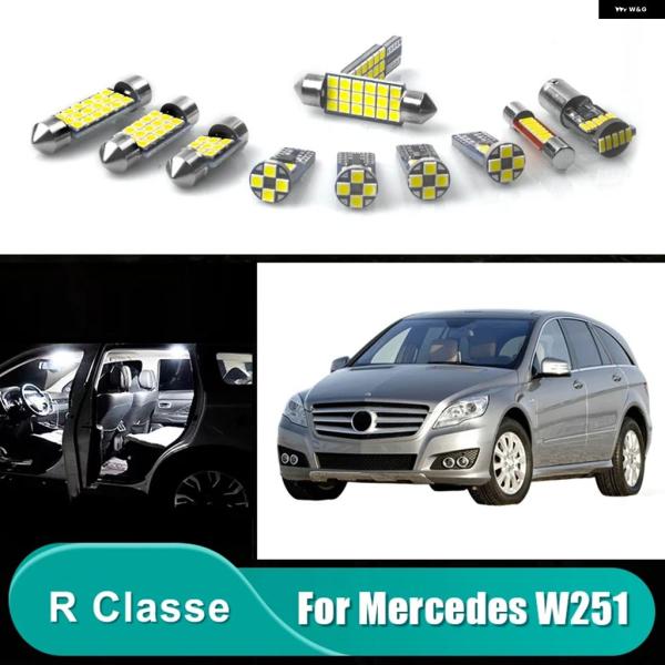 並行輸入品 メルセデス ベンツ W251 R クラス 12V 車用 LED 電球 車内読書灯 トランク バニティ ミラー ライト 13個