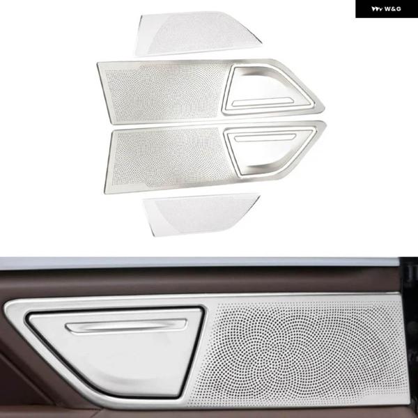 並行輸入品 カー オーディオ スピーカー 装飾 カバー ステンレス トリム BMW 7シリーズ G11 G12 2016-2021 インテリア