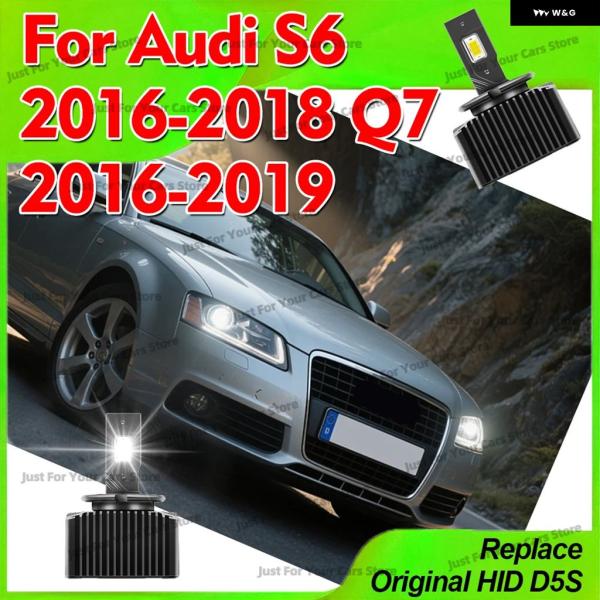 並行輸入品 アウディ 車用 ヘッドライト HIDから LED D5S ヘッドランプ 12V バルブ S6 2016 - 2017 - 18 Q7 30000LM