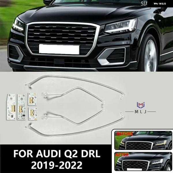 並行輸入品 アウディ Q2 ヘッドライト LED DRL エンジェルアイ光源チップボードライトガイド ストリップ カー 2019-2022 81A998473 