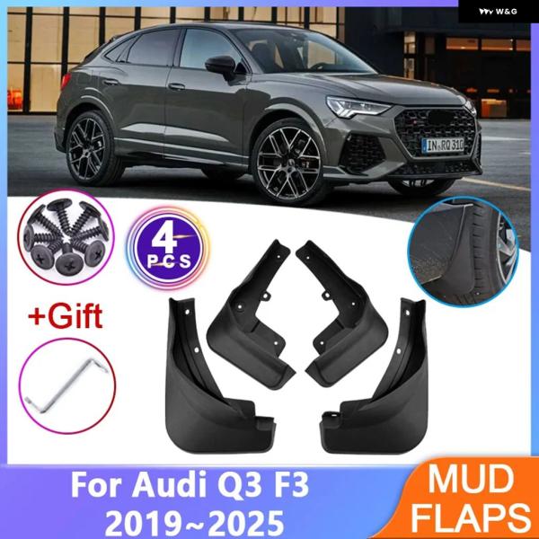 並行輸入品 アウディ Q3 スポーツバック F3 2019〜2025 防 マッド フェンダーマッド フラップ ガード フロントリア マッドガード 工具 4個セッ