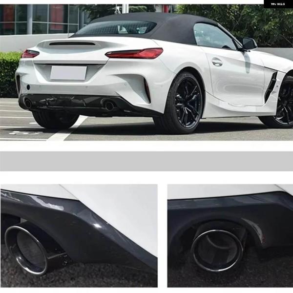 並行輸入品BMW Z4 G29 2019-2024 車用テール パイプ カバー マフラーチップ 交換用排気 トリム アクセサリー