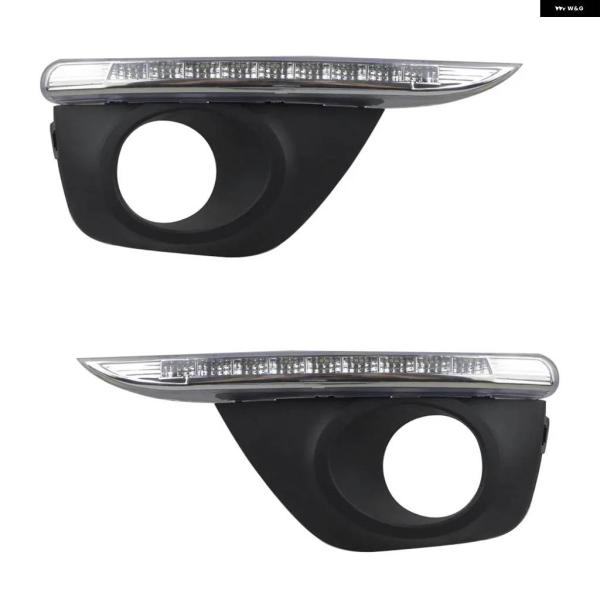 並行輸入品車用点滅 1ペア DRL LED デイタイム ランニングライト ハザード灯 フォグランプ カーアクセサリー ルノー コレオス 2011-14