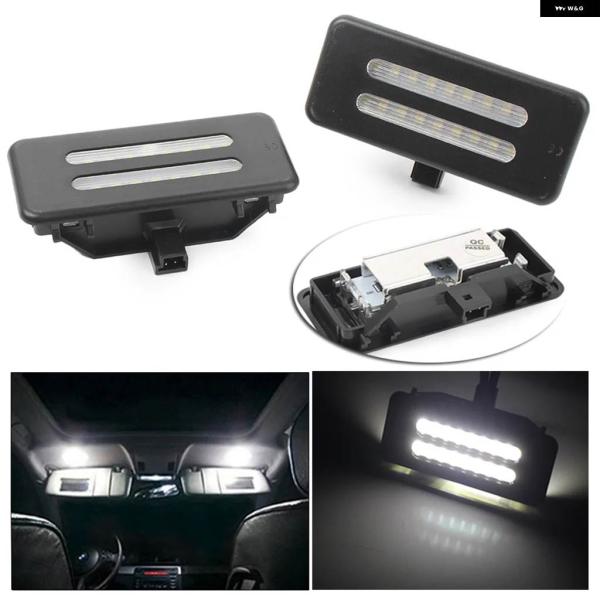 並行輸入品2X ホワイト LED 車内サンバイザー ミラー 読書灯 ランプ BMW 3 5シリーズ X1 X3 X5 X6 E90 E91 E92 E60 E6