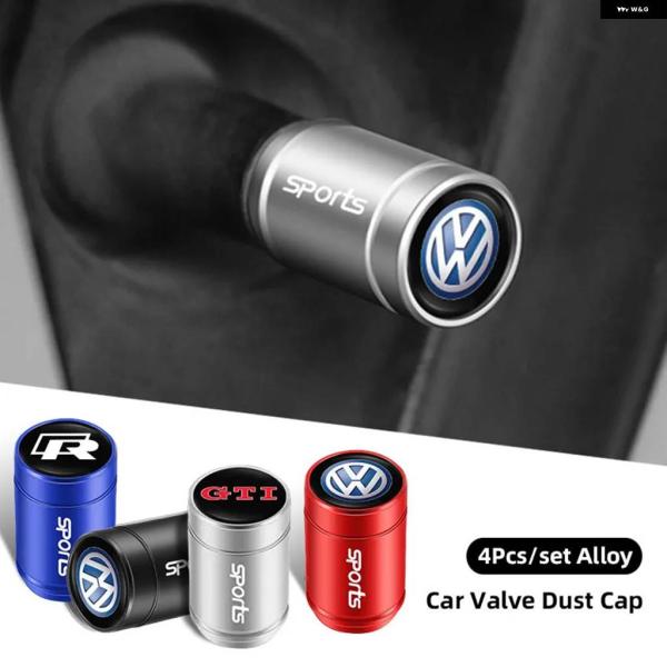 並行輸入品 フォルクスワーゲン バルブ キャップ ダストカバー 4個 セット 車用タイヤ VW ポロ ゴルフ GTI CC ティグアン アルテオン パサート ジ