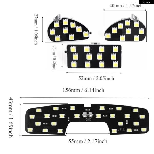 並行輸入品 アイスブルーホワイト 車内灯 LED 読書灯 フォード エコスポーツ フォーカス 2 MK2 2007 - 2014年11月 ルーフ LED ランプ